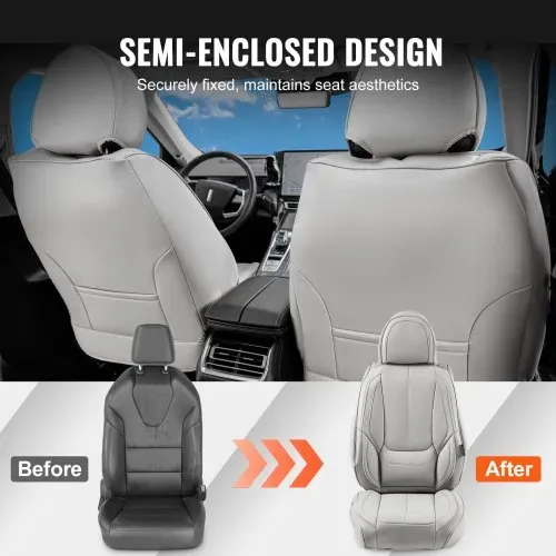 VEVOR-Sitzbezüge, universelle Autositzbezüge, Vorder- und Rücksitz, 13-teiliger Kunstleder-Sitzbezug, vollständig geschlossenes Design, abnehmbare Kopfstütze & Airbag-kompatibel, Autos, SUVs, Lkws – Bild 2