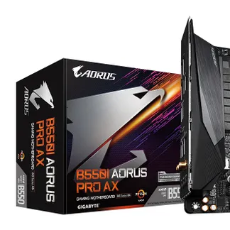 GIGABYTE B550I AORUS PRO AX Mainboard – AMD Ryzen 5000 CPUs, 8 Phasen VRM, bis zu 5300 MHz DDR4, 1xPCIe 4.0 + 1xPCIe 3.0 M.2, Wi-Fi 6E, 2.5GbE LAN, USB 3.2 Gen 2 GIGABYTE B550I AORUS PRO AX Mainboard – AMD Ryzen 5000 CPUs, 8 Phasen VRM, bis zu 5300 MHz DDR4, 1xPCIe 4.0 + 1xPCIe 3.0 M.2, Wi-Fi 6E, 2.5GbE LAN, USB 3.2 Gen 2