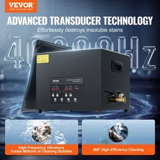 VEVOR 1 5L Ultraschallreiniger, 360 W digitales Ultraschallreinigungsgerät mit Schonmodus, 40 kHz industrieller Ultraschallreiniger mit Heizung und Timer für Halter, Schmuck, Werkzeuge VEVOR 1 5L Ultraschallreiniger, 360 W digitales Ultraschallreinigungsgerät mit Schonmodus, 40 kHz industrieller Ultraschallreiniger mit Heizung und Timer für Halter, Schmuck, Werkzeuge