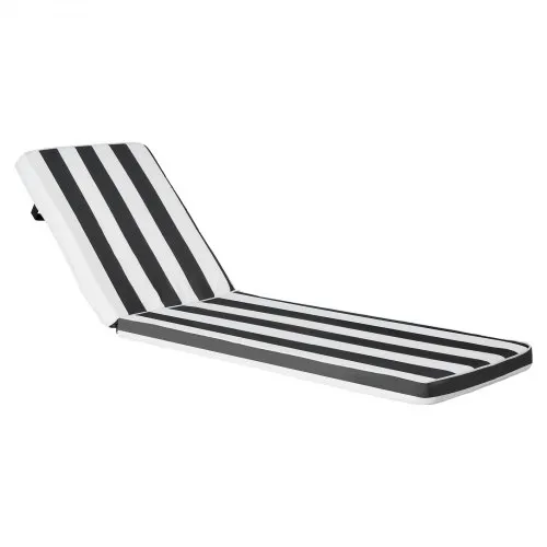 VEVOR Deckchair Auflagen, 1889x561x71mm, Liegenauflagen für Außenbereich, wasserabweisend & farbecht, Sonnenliegen-Kissen, dicke Terrassen-Liegepolster für Pooldeck, schwarz-weiß gestreift VEVOR Deckchair Auflagen, 1889x561x71mm, Liegenauflagen für Außenbereich, wasserabweisend & farbecht, Sonnenliegen-Kissen, dicke Terrassen-Liegepolster für Pooldeck, schwarz-weiß gestreift
