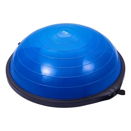VEVOR Halb-Gymnastikball-Trainer, 66 cm Balance-Ball-Trainer, 680 kg Tragkraft Stabilitätsball, Yoga-Ball mit Widerstandsbändern und Fußpumpe, Kraft-Fitnessball im Heim-Fitnessstudio, Blau – Bild 9