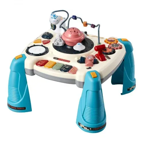 VEVOR Aktivitätstisch, Spieltisch inkl. 12 Spiele & 60 Klangquellen, Lerntisch mit Weltraumthema, Sanft Leuchtendem Sternenprojektor, Interaktiver Kindertisch, Entdeckertisch für Kinder ab 6 Monaten – Bild 8