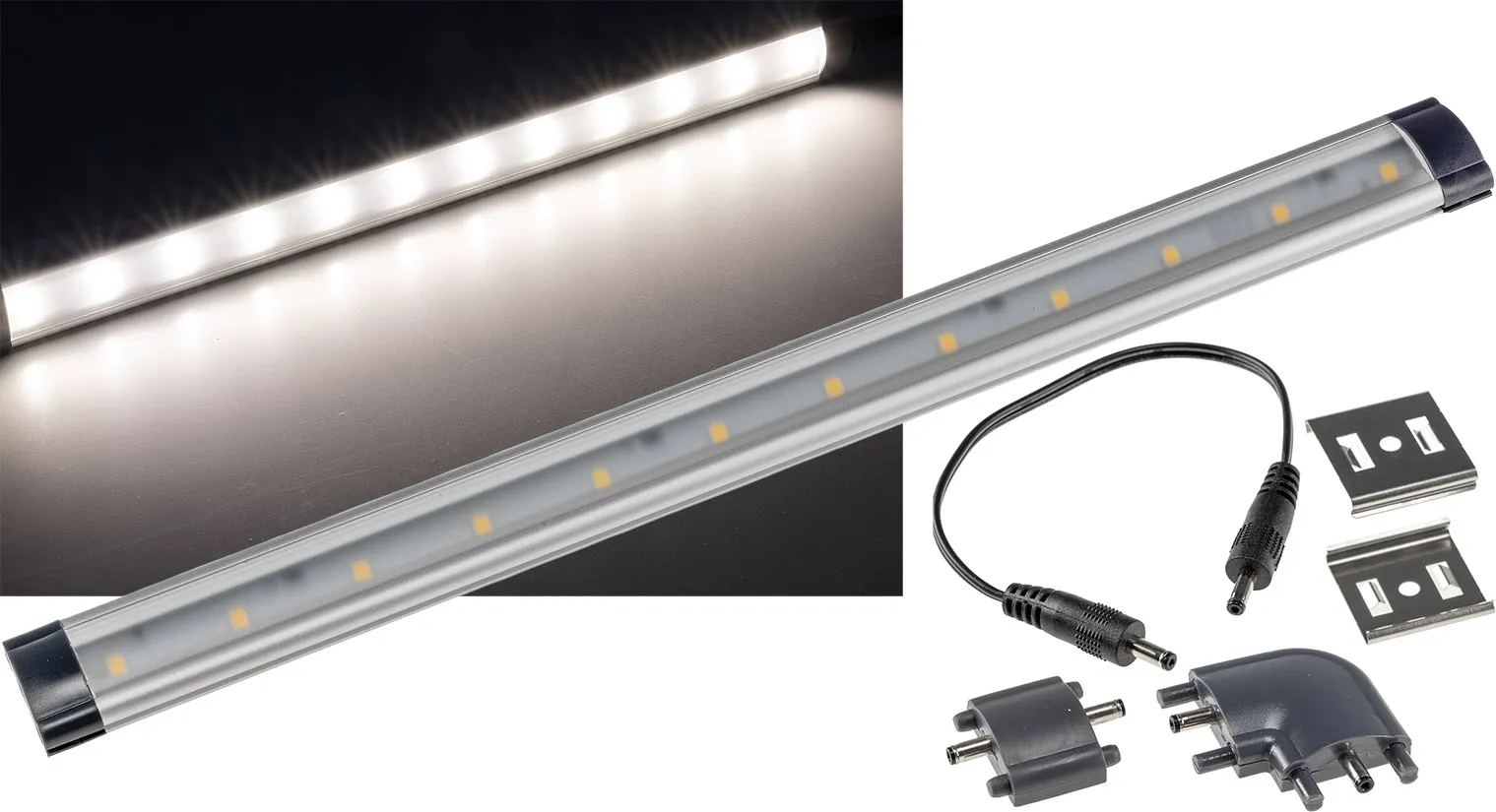 LED Unterbauleuchte „CT-FL30“ 30cm 278lm, 3 Watt, 4000K / tageslicht weiß LED Unterbauleuchte „CT-FL30“ 30cm 278lm, 3 Watt, 4000K / tageslicht weiß