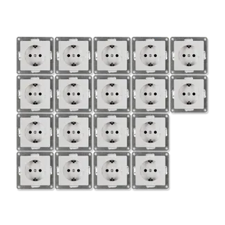 Schutzkontakt-Steckdose McPower “Cup“ 250V~/16A, UP, Einsteckschutz, 18er-Pack Schutzkontakt-Steckdose McPower “Cup“ 250V~/16A, UP, Einsteckschutz, 18er-Pack