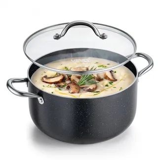 VEVOR Suppentopf aus Aluminiumlegierung 7,6 L Antihaftbeschichtet Kochtopf mit Glasdeckel, PFOA- und PFAS-frei, Kompatibel mit Gasherden Induktionsherden Elektroherden, Ideal für Suppen Eintöpfe Pasta VEVOR Suppentopf aus Aluminiumlegierung 7,6 L Antihaftbeschichtet Kochtopf mit Glasdeckel, PFOA- und PFAS-frei, Kompatibel mit Gasherden Induktionsherden Elektroherden, Ideal für Suppen Eintöpfe Pasta