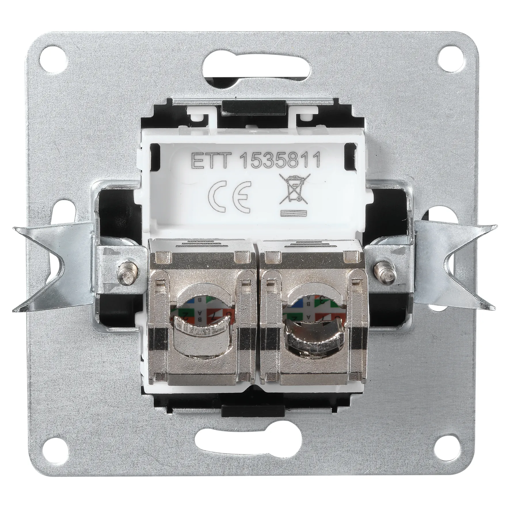 Netzwerk-Dose McPower ''Flair'' CAT6A, UP, matt schwarz, vollgeschirmt – Bild 2