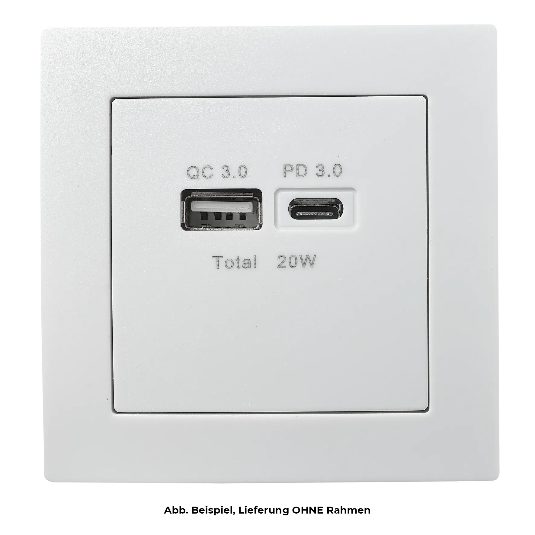 USB-Ladedose McPower ''Flair'' 2-fach, USB-C, PD 3.0 20W, weiß – Bild 2