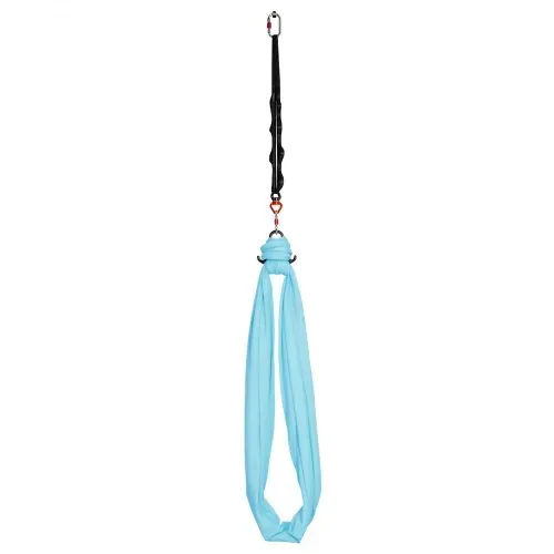 VEVOR Aerial Yoga Hängematte, max. Tragkraft 136,07 kg, Yoga-Schaukel mit Nylongewebe & Daisy Rope & PE-Reißverschlusstasche, Gymnastikschaukeln Doppelfunktion Anti-Gravity-Übungen Blau – Bild 10