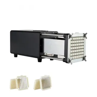 VEVOR Elektrischer Pommes Frites Schneider Kartoffelschneider mit 1/2 & 3/8 Zoll Klingen Edelstahl, Kartoffelschneider und Zerkleinerer mit Anti-Rutsch-Füßen, für Kartoffeln Pommes Frites Gemüse VEVOR Elektrischer Pommes Frites Schneider Kartoffelschneider mit 1/2 & 3/8 Zoll Klingen Edelstahl, Kartoffelschneider und Zerkleinerer mit Anti-Rutsch-Füßen, für Kartoffeln Pommes Frites Gemüse