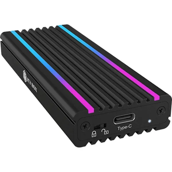 ICY BOX IB-1824ML-C31, Type-C® USB 3.2 Gen 2 zu PCIe NVMe M.2 2230/2242/2260/2280 SSD Gehäuse, Beleuchtung mit Farbwechsel ICY BOX IB-1824ML-C31, Type-C® USB 3.2 Gen 2 zu PCIe NVMe M.2 2230/2242/2260/2280 SSD Gehäuse, Beleuchtung mit Farbwechsel