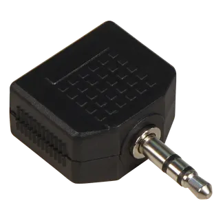 Klinke-Adapter, stereo 2x 3,5mm Kupplung auf 3,5mm Stecker Klinke-Adapter, stereo 2x 3,5mm Kupplung auf 3,5mm Stecker