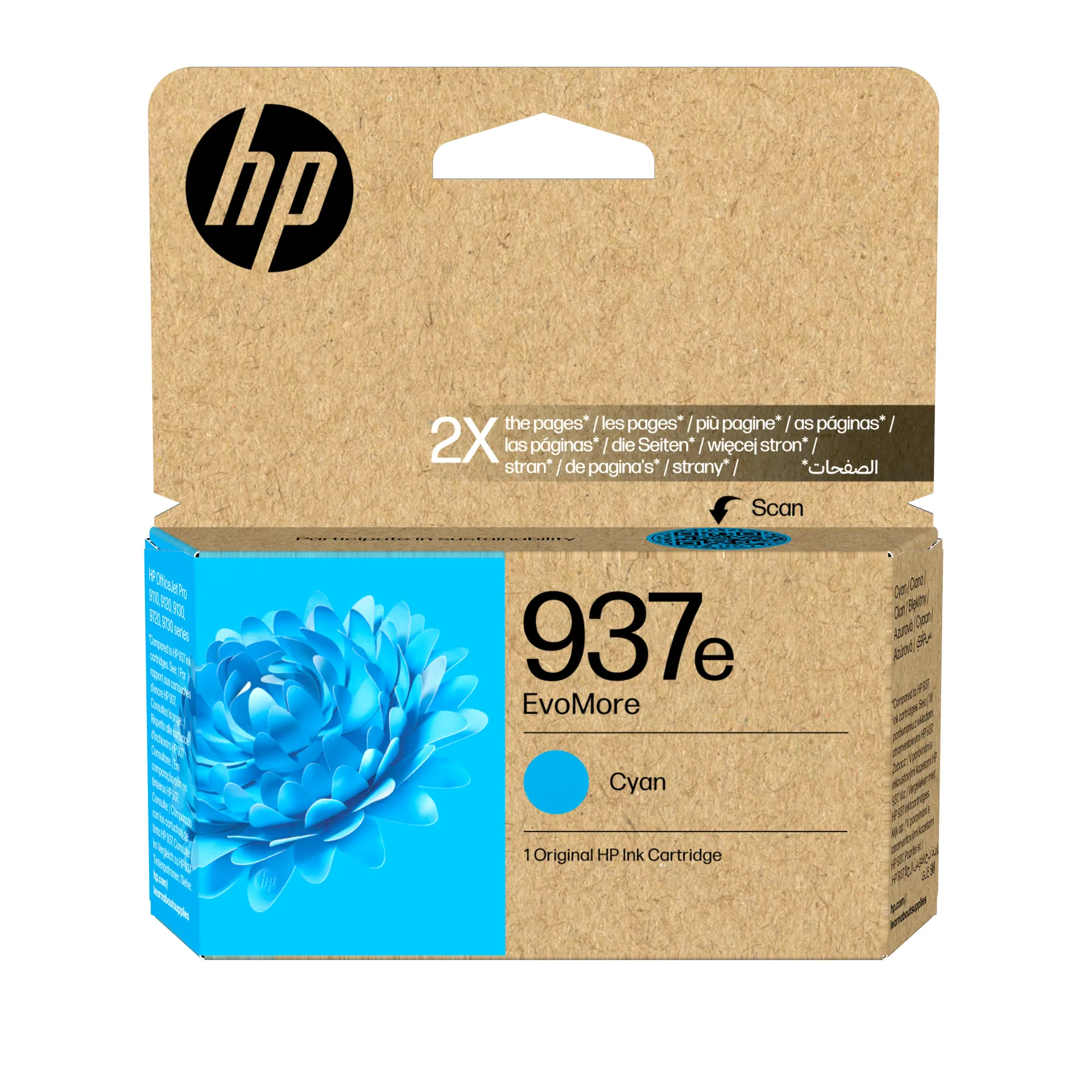 HP 937e EvoMore Cyan Original Druckerpatrone HP 937e EvoMore Cyan Original Druckerpatrone