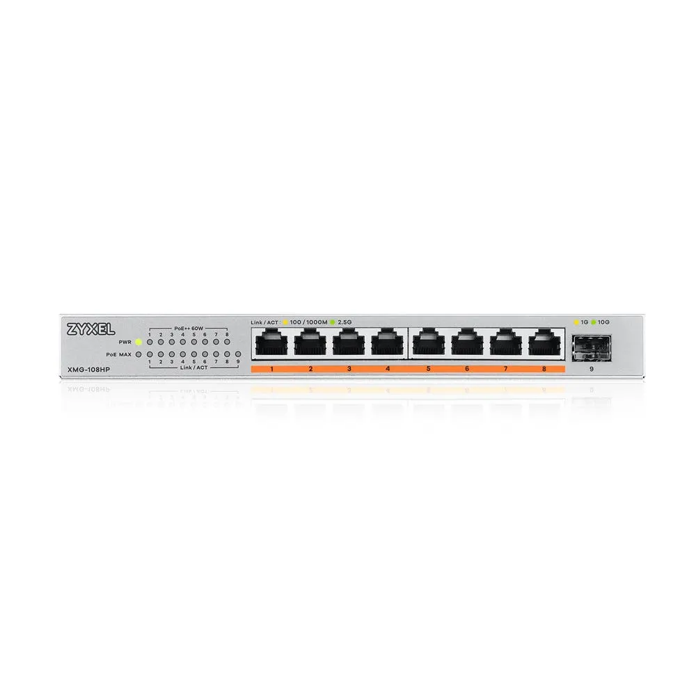 Zyxel XMG-108HP Unmanaged 2.5G Ethernet (100/1000/2500) Power over Ethernet (PoE) – Bild 2