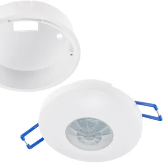 Decken-Einbau-Bewegungsmelder 360° PIR, LED geeignet, 8m Detektion, 83x48mm Decken-Einbau-Bewegungsmelder 360° PIR, LED geeignet, 8m Detektion, 83x48mm