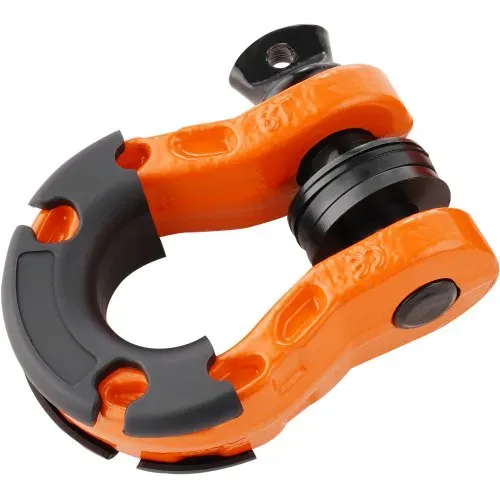 VEVOR 3/4 Zoll D-Ring-Schäkel, 2er-Pack Schäkel aus legiertem Stahl, 30 Tonnen Bruchfestigkeit, mit 7/8 Zoll Schraubstift, Isolatoren und Unterlegscheiben, robuster Bergungsschäkel für Geländefahrzeuge für Jeep-Trucks, orange – Bild 9