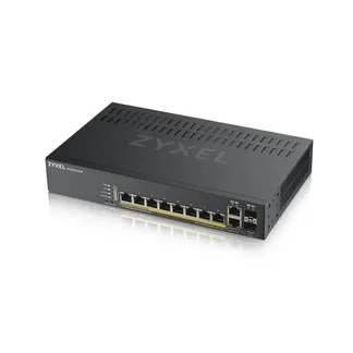 Zyxel Switch smart managed Layer2 10 Port • 8x 1 GbE • PoE Budget 130 Watt • 8x PoE at • 2x 1 Gb Combo • Desktop • Lüfterlos • NebulaFlex • GS1920-8HPV2 Zyxel Switch smart managed Layer2 10 Port • 8x 1 GbE • PoE Budget 130 Watt • 8x PoE at • 2x 1 Gb Combo • Desktop • Lüfterlos • NebulaFlex • GS1920-8HPV2