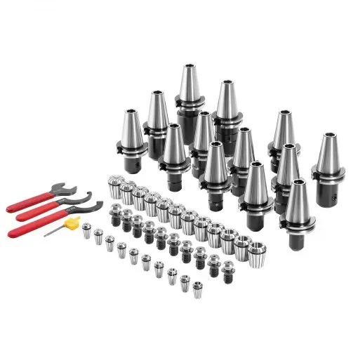 VEVOR CAT40 Spannzangenhalter ER 16/32 Spannzangensatz, 35-teilig, SLN FMB ER16/32 APU Werkzeughalter Federstahl-Spannzangenfutter mit 10 Anzugsbolzen und 3 Schraubenschlüsseln, für Fräsmaschinen, Boh – Bild 8
