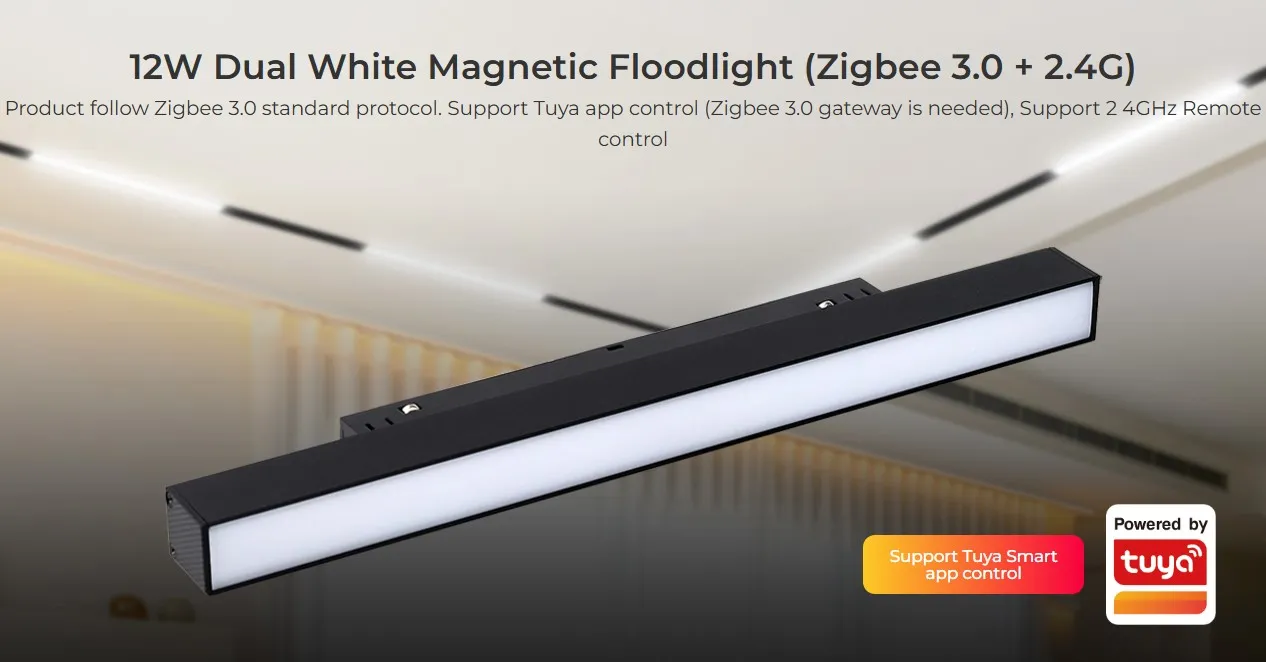 MiBoxer MF2-12A-ZL V2 LED 48V Track Floodlight 12W CCT Zigbee 3.0 + 2,4G – Bild 3