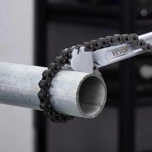 VEVOR Kettenschlüssel, 48 Zoll Kettenrohrschlüssel, 13,4 Zoll Durchmesser Kapazität, CRV umkehrbarer Rohrverschraubungsschlüssel mit hochfester Backe und ergonomischem Griff, für Rohrinstallation – Bild 7