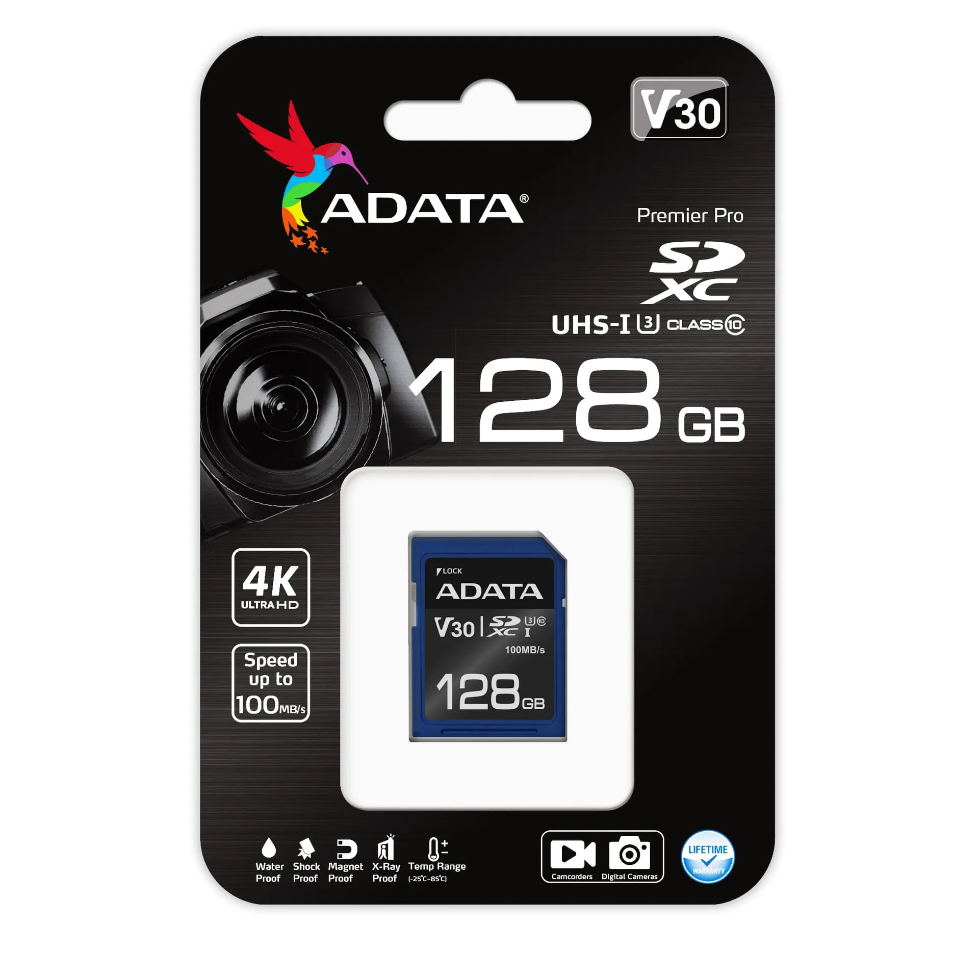 ADATA ASDX128GUI3V30S-R Speicherkarte 128 GB SDXC UHS-I Klasse 10 – Bild 2