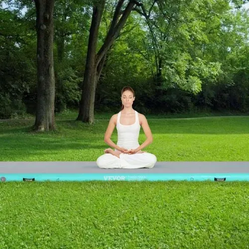 VEVOR Gymnastik-Luftmatte 10 cm Dick Aufblasbare Gymnastik-Tumbling-Matte, Tumbling-Bahn mit Elektrischer Pumpe, Trainingsmatten für den Heimgebrauch/Fitnessstudio /Yoga/Cheerleading/Strand/Park Grün – Bild 7