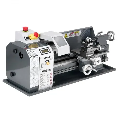 VEVOR Metalldrehmaschine, 21x37 cm, 550 W, 0-2500 U/min Variable Geschwindigkeit, Tischdrehmaschine, für die Bearbeitung von Präzisionsteilen, Imperial-Metrisch-Gewinde, Weichmetalle, Kunststoffe – Bild 10