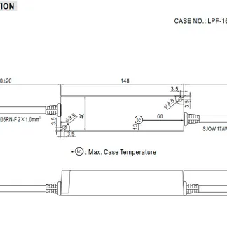MEANWELL Netzteil – 24V 16W IP67 MEANWELL Netzteil – 24V 16W IP67