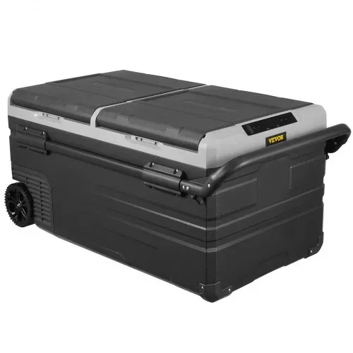 VEVOR Autokühlschrank, 12-Volt-Autokühlschrank, tragbarer 95-Liter-Gefrierschrank mit zwei Zonen und Rädern und Griff, -20 °C bis 20 °C, 12/24 V Gleichstrom und 100–240 V Wechselstrom, Kompressorkühler für Outdoor, Camping – Bild 9