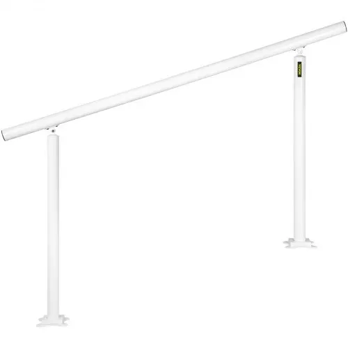 VEVOR Treppengeländer-Set, 1,5 m Handläufe 0–5 Stufen, verstellbarer Winkel, weiße Aluminium-Treppenhandschiene für ältere Menschen, Handläufe für Außenstufen – Bild 9