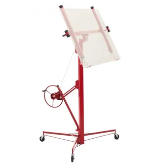 VEVOR Plattenheber bis max. 68 kg, 4877 mm Höhe, Gipskartonheber mit verstellbarem Teleskoparm, Rigipsplatten, Trockenbau-Heber, Panelheber, Hebezeug, Werkzeuge, für Decken- & Wandmontage (Rot) VEVOR Plattenheber bis max. 68 kg, 4877 mm Höhe, Gipskartonheber mit verstellbarem Teleskoparm, Rigipsplatten, Trockenbau-Heber, Panelheber, Hebezeug, Werkzeuge, für Decken- & Wandmontage (Rot)