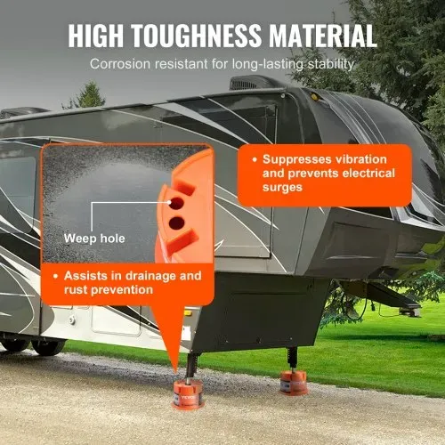 VEVOR Anhänger-Wagenheberblock, 907,18 kg Kapazität pro Wohnmobil-Nivellierblock, Hochwertige Wohnmobil-Stabilisierungsblöcke aus Polypropylen, Wohnmobil-Reisezubehör – Bild 5