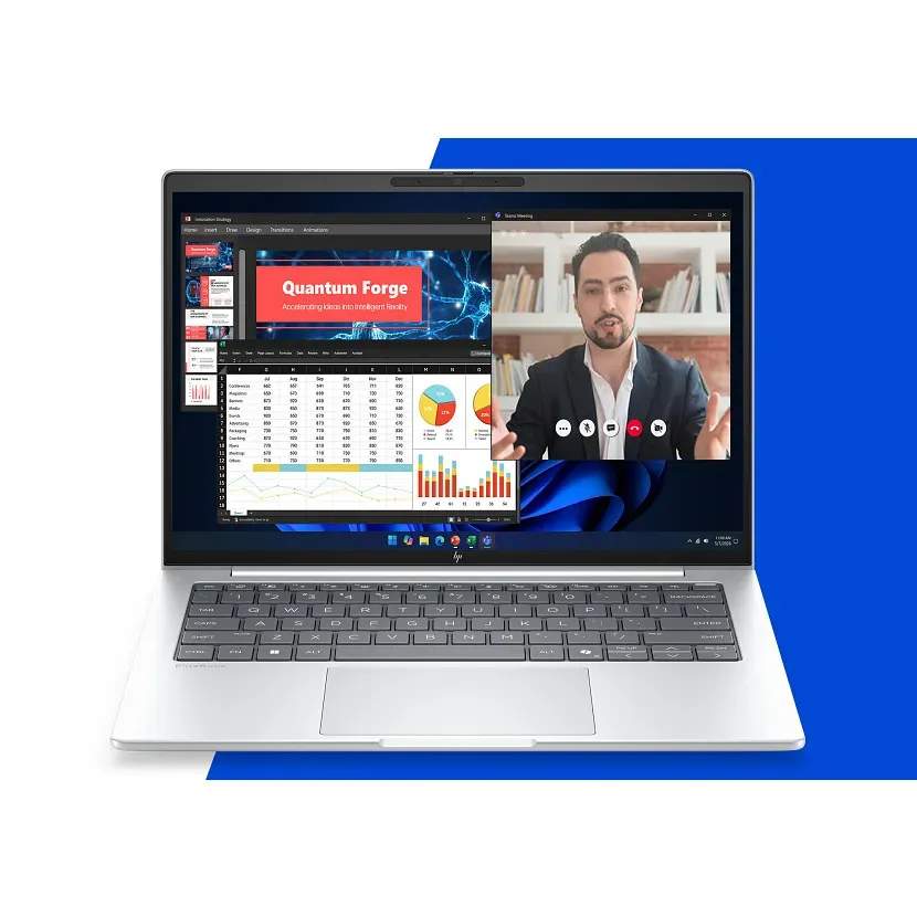 HP EliteBook 8 G2i 14 inch Notebook Next Gen AI PC Copilot+ PC Intel Core Ultra 5 325 Laptop 35,6 cm (14") WUXGA 16 GB LPDDR5x-SDRAM 512 GB SSD Wi-Fi 7 (802.11be) Windows 11 Pro Silber – Bild 6