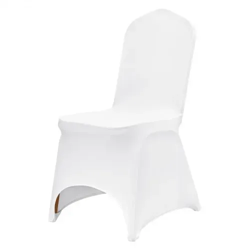 VEVOR Stuhlhussen aus Elastischem Spandex für Klappstühle, Universell Passender, Gewölbter Vorderbezug, Abnehmbare, waschbare Schonbezüge, für Hochzeit, Urlaub, Feier, Essen (100 Stück, Weiß) – Bild 8