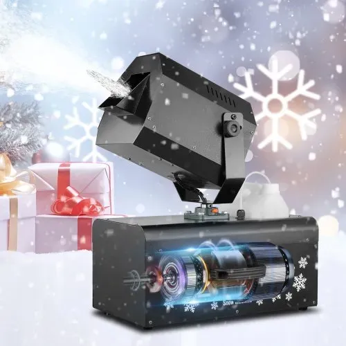 VEVOR Schneemaschine, 2000 W, Swing-Schneemaschine mit 5-L-Tank, kabelgebundene & kabellose Fernbedienung zur Schneeflockenherstellung, Kunstschneemaschine für Weihnachtsfeiern, Hochzeitsbühneneffekte – Bild 7