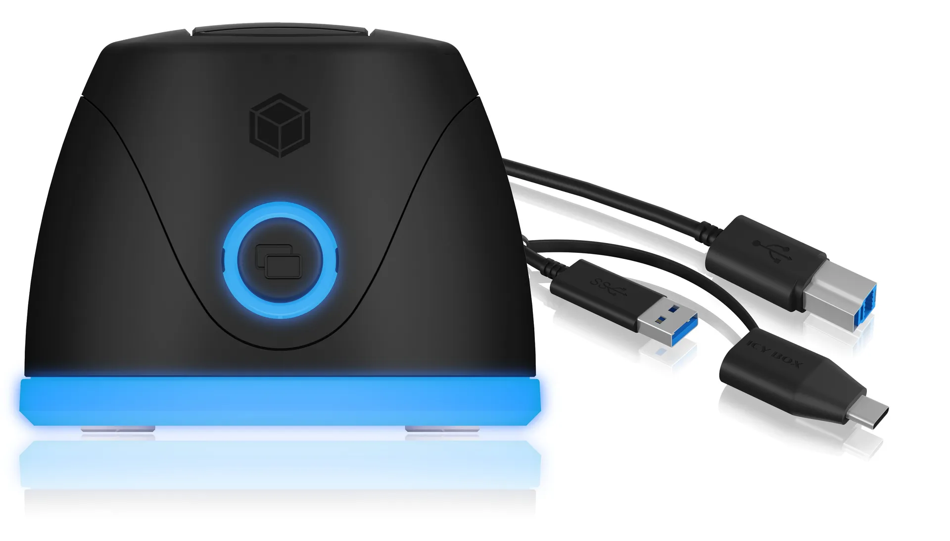 ICY BOX IB-1124L-C3, 1 bay SATA III SSD/HDD DockingStation, USB 3.2 Gen 1 Type-C®/Type-A, black – Bild 5