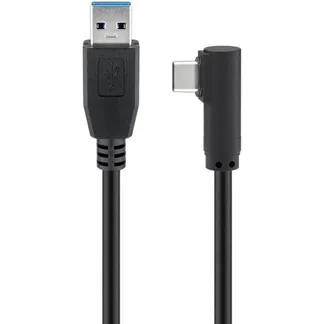 USB 3.2 Gen 1 Kabel, USB-A Stecker > USB-C Stecker 90° USB 3.2 Gen 1 Kabel, USB-A Stecker > USB-C Stecker 90°