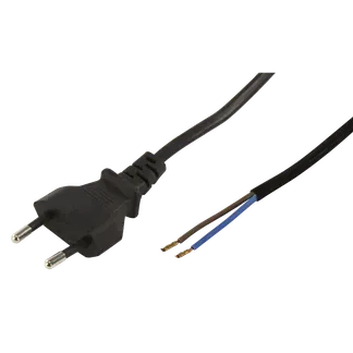 Euro-Netzkabel McPower mit blanken Enden Länge 1,5m, 2×0,75 mm², schwarz Euro-Netzkabel McPower mit blanken Enden Länge 1,5m, 2×0,75 mm², schwarz