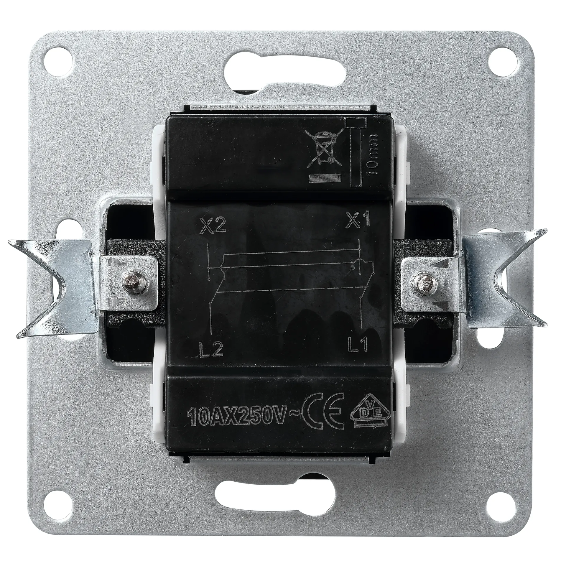 Kreuzschalter McPower ''Flair'', 250V~/10A, UP, anthrazit – Bild 2