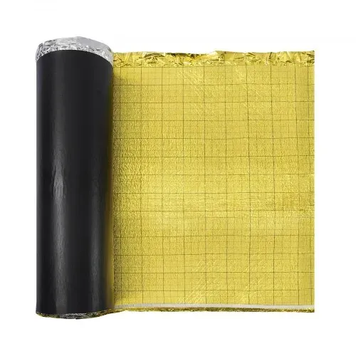 VEVOR Trittschalldämmung, 18,6 m²/Rolle, 3-in-1 3 mm dicke Dämmungunterlage mit Klebeband & Dampfsperre, IXPE-Schaum mit goldem PE, Schalldämmung & Geräuschreduzierung, für Laminat-Holzböden – Bild 8