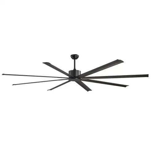 VEVOR 243 cm Deckenventilator ohne Licht, 6-Gang-Fernbedienung, 8 Flügel aus Alu, umkehrbarer Gleichstrommotor, Ventilator für Schlafzimmer, Wohnzimmer, Terrasse, Innen-/Außenbereich, schwarz – Bild 8