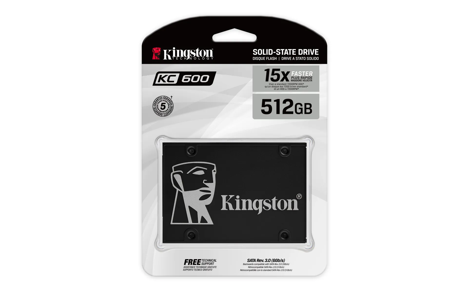 Kingston Technology 512G SSD KC600 SATA3 2.5" – Bild 4