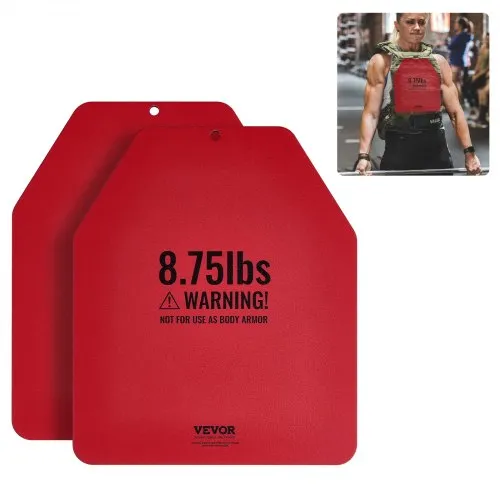 VEVOR Gewichtswestenplatten 3,97 kg x 2 Stk. Premium-Gewichtsplatten aus Stahl, konturierte ergonomische Passform – WODs, Zusatzgewicht für Gewichtswesten, Krafttraining Laufen Fitness Rot VEVOR Gewichtswestenplatten 3,97 kg x 2 Stk. Premium-Gewichtsplatten aus Stahl, konturierte ergonomische Passform – WODs, Zusatzgewicht für Gewichtswesten, Krafttraining Laufen Fitness Rot