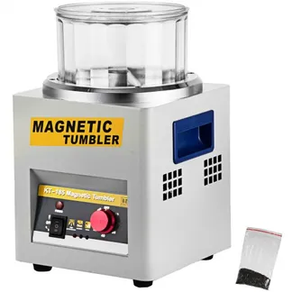 VEVOR Mini KT-185 magnetische Tumbler 180 mm, Schmuck Poliermaschine und Finisher Maschine mit guter Zeitfunktion, schneller Verarbeitungsgeschwindigkeit für Leichtmetall, Nichteisenmetalle, 2000 RPM VEVOR Mini KT-185 magnetische Tumbler 180 mm, Schmuck Poliermaschine und Finisher Maschine mit guter Zeitfunktion, schneller Verarbeitungsgeschwindigkeit für Leichtmetall, Nichteisenmetalle, 2000 RPM