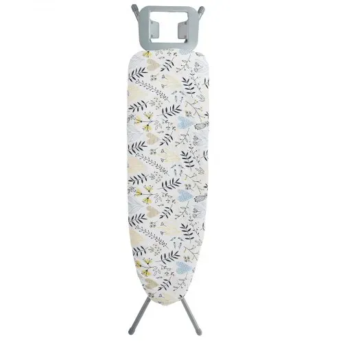 VEVOR Bügelbrett Dampfbügelbrett Dampfbügeltisch mit Bügeleisenablage, 4 Schichten Klappbarer Bügeltisch 1100 x 334 mm Bügelfläche, 7 Höhenverstellbar 715–915 mm 20 kg Belastbar Beige – Bild 10