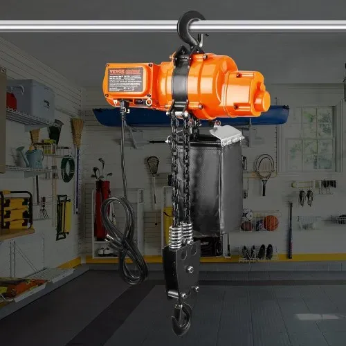 VEVOR Elektrischer Kettenzug, 998 kg Tragkraft, 6 m Hubhöhe, 11.500 U/min, Hebezug mit Kette, 100 m kabellose und 4,5 m kabelgebundene Fernbedienung, Seilwinde für Garage, Werkstatt und Zuhause – Bild 7