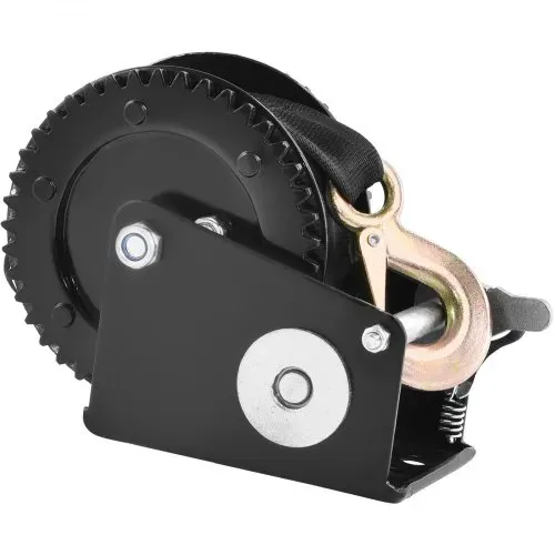 VEVOR Seilwinde 907,1kg Handseilwinde 208x105x151mm Bootswinde 2-Wege-Ratsche/1-Gang Handwinde mit ca. 7m Polyesterband Gurtwinde mit ergonomischen Griff Handseilzug Winde für Fahrzeuge und Boote – Bild 9
