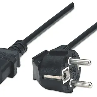 Manhattan Stromkabel, PC (C13, „Kaltgeräteanschluss“) auf Schutzkontakt CEE 7/4, 1,8 m, schwarz, Polybagverpackung Manhattan Stromkabel, PC (C13, „Kaltgeräteanschluss“) auf Schutzkontakt CEE 7/4, 1,8 m, schwarz, Polybagverpackung