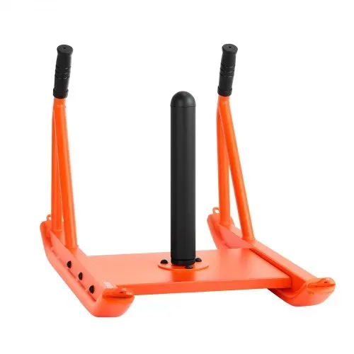 VEVOR Gewichtsschlitten Kraftschlitten Krafttrainingsschlitten zur Verbesserung der Geschwindigkeit bei sportlichen Übungen, Fitnessgerät mit Griff, kompatibel mit 25/51 mm Gewichtsscheiben Orange – Bild 10