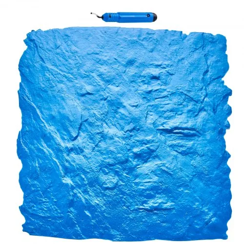 VEVOR Betonstempelmatte, 61 x 61 cm, Betonstrukturhaut, Polyurethan-Stempel, Steinfliesen-Strukturmatte, Schieferbodenabdruck, nahtloser Stempel, Betonformen für dekorative Außenbereiche, blau VEVOR Betonstempelmatte, 61 x 61 cm, Betonstrukturhaut, Polyurethan-Stempel, Steinfliesen-Strukturmatte, Schieferbodenabdruck, nahtloser Stempel, Betonformen für dekorative Außenbereiche, blau