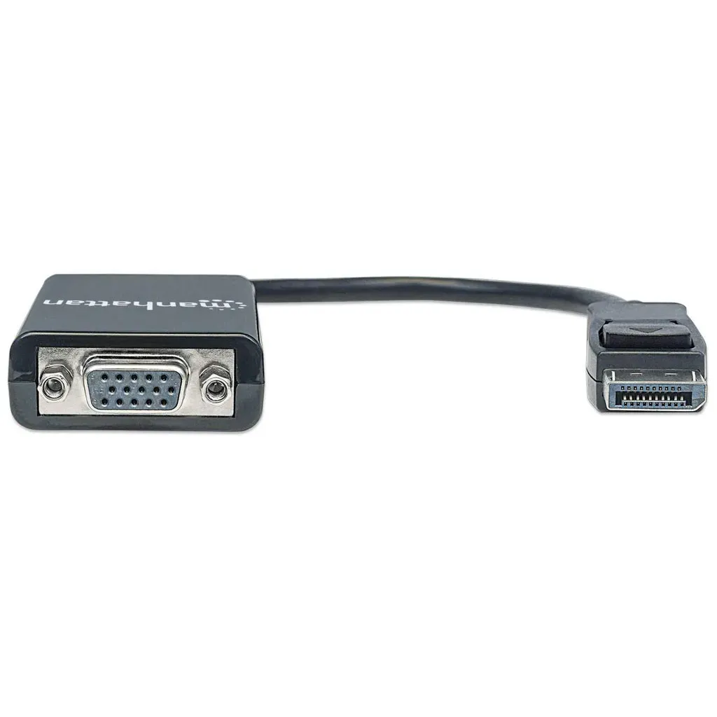 Manhattan DisplayPort auf VGA-Konverter, DisplayPort-Stecker auf HD15-Buchse, 15 cm, aktiv, schwarz – Bild 3